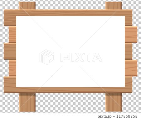 木製の看板 木製の看板 117859258
