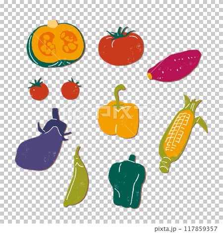 不同蔬菜的插圖 117859357
