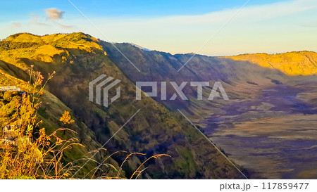 beautiful view of Mount Bromo landscape beautiful view of Mount Bromo landscape 117859477