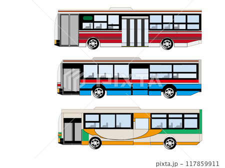 バスのベクターイラスト バスのベクターイラスト 117859911