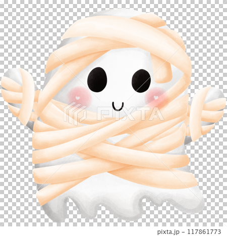 Halloween ghost and candy Halloween ghost and candy 117861773