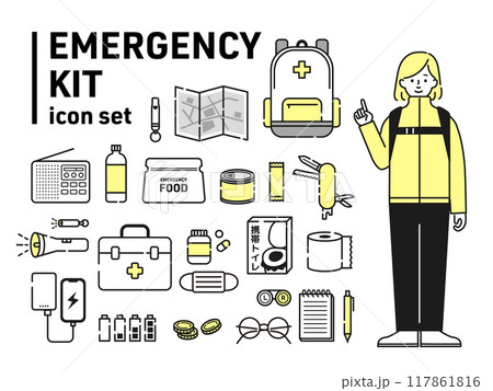 防災アイコンセット 防災アイコンセット 117861816