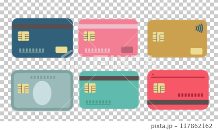 クレジットカードのイラストセット 117862162