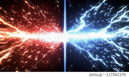 " 相対的な赤と青のエナジーのバックグラウンド." 117862370