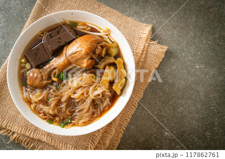 Stewed Chicken Noodle Soup Bowl Stewed Chicken Noodle Soup Bowl 117862761