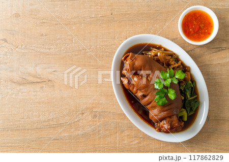 Stewed Pork Knuckle or Stewed Pork Leg 117862829