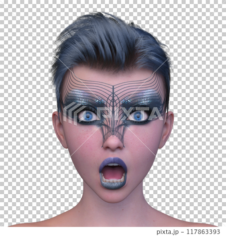 Close-up of a woman's face 117863393