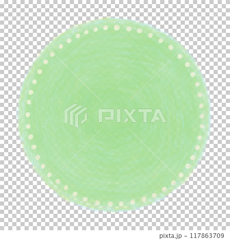 色鉛筆で描いた手描きの丸のイラスト 117863709