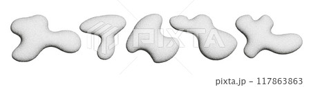 3d irregular shapes, abstract fluid halftone elements, organic liquid forms. 3d irregular shapes, abstract fluid halftone elements, organic liquid forms. 117863863