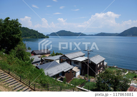 琵琶湖・沖島　おきしま展望台からの眺望 117863881