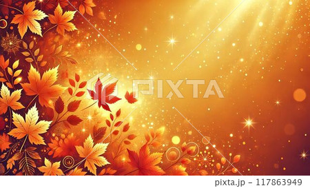 キラキラした紅葉 117863949