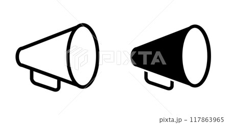 Megaphone icon template Megaphone icon template 117863965