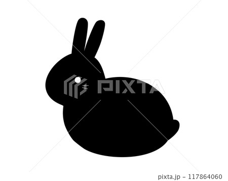うさぎのシルエットアイコン 117864060