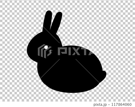うさぎのシルエットアイコン 117864060