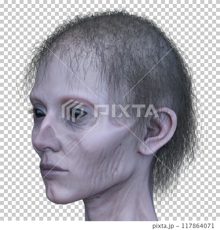 female zombie face 117864071