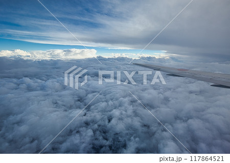 雲海の狭間を飛行 117864521