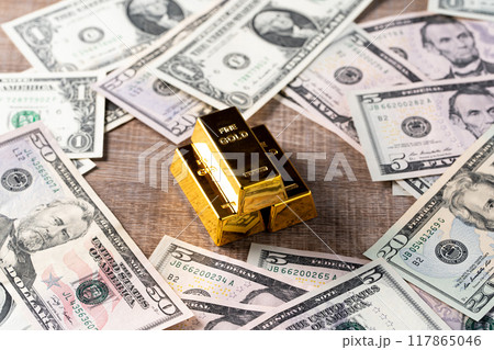 外貨取引イメージ（金　アメリカドル） 117865046