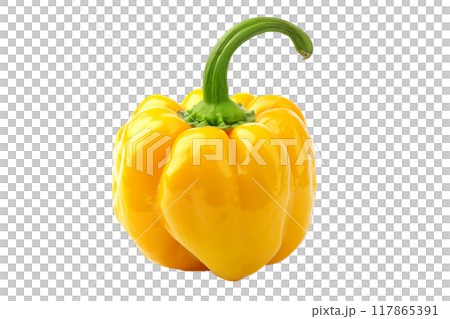 Green Scotch bonnet Chili Pepper isolated on a white background. 117865391