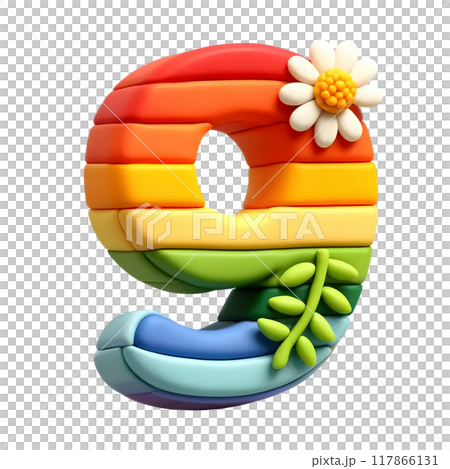 3D number nine  117866131