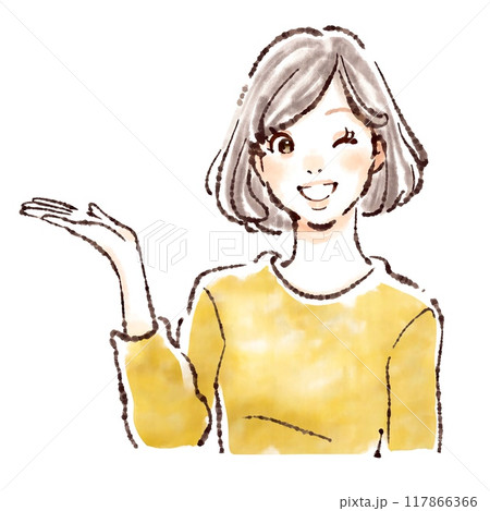 女性・女の子のイラスト素材 女性・女の子のイラスト素材 117866366