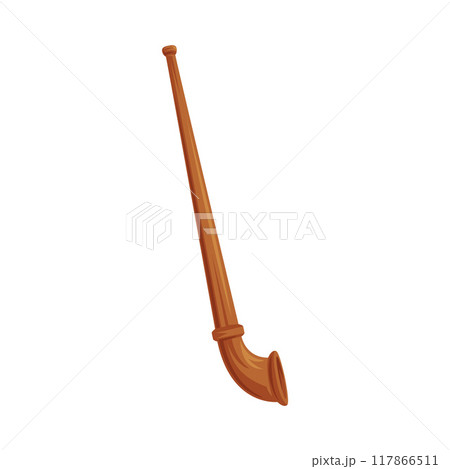 Bucium as Alphorn and Romania Traditional Symbol and Object Vector Illustration Bucium as Alphorn and Romania Traditional Symbol and Object Vector Illustration 117866511