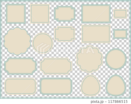 Simple green and beige frame set Simple green and beige frame set 117866515