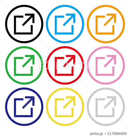 リンク 外部リンク アイコン ボタン セット リンク 外部リンク アイコン ボタン セット 117866800