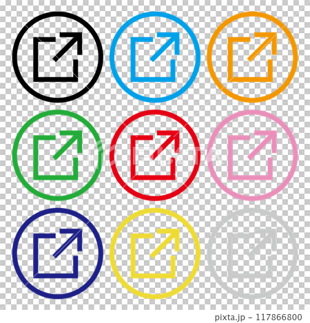 リンク 外部リンク アイコン ボタン セット リンク 外部リンク アイコン ボタン セット 117866800