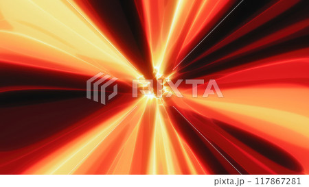A dynamic burst of vibrant red and yellow light...のイラスト素材 [117867281 ...
