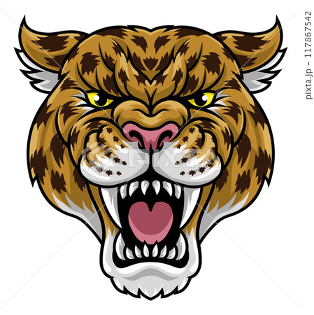 Jaguar Leopard Cheetah Panther Sports Team Mascot 117867542