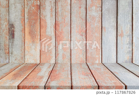 perspective wooden board over hard wood perspective wooden board over hard wood 117867826