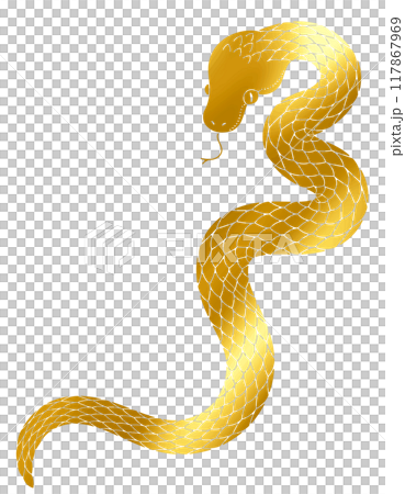 蛇年,新年賀卡素材,蛇剪影插畫_金色 蛇年,新年賀卡素材,蛇剪影插畫_金色 117867969