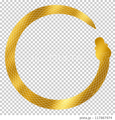 Year of the snake, New Year's material, snake silhouette illustration_gold Year of the snake, New Year's material, snake silhouette illustration_gold 117867974