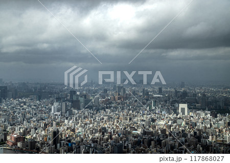 東京　局地的豪雨 117868027