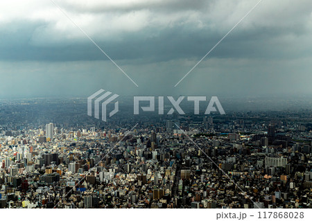 東京　局地的豪雨 117868028