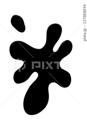 Hand drawn paint splatter and blob splash with different shapes. Blob elements drawn by ink brush-pen. Hand drawn paint splatter and blob splash with different shapes. Blob elements drawn by ink brush-pen. 117868034