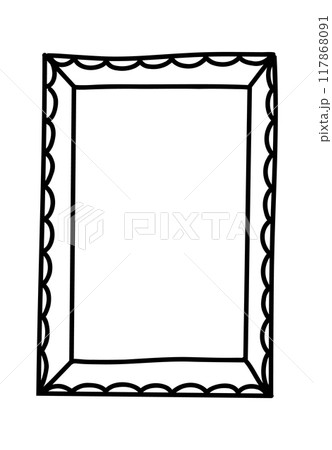 Hand drawn frames. Doodle scribble simple box. Vector empty drawing sketch. 117868091