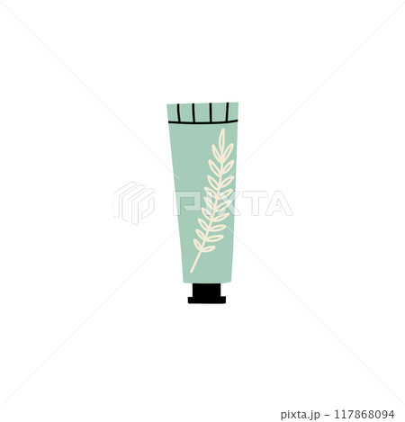 Beauty cosmetic tube. Skincare product. Makeup cosmetic jar. Vector skin care illustration 117868094