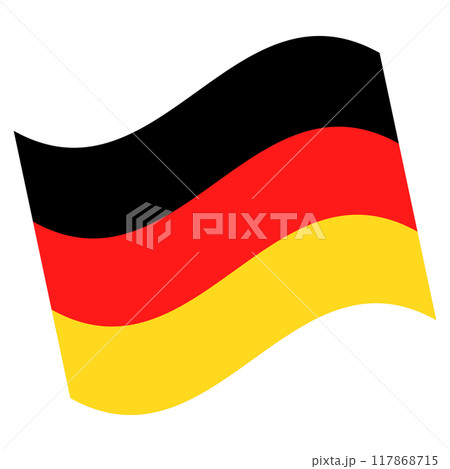 ドイツ国旗のアイコンイラスト ドイツ国旗のアイコンイラスト 117868715