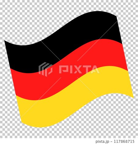 ドイツ国旗のアイコンイラスト ドイツ国旗のアイコンイラスト 117868715
