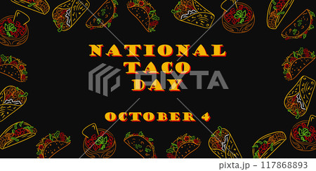 Horizontal banner for National Taco day 117868893