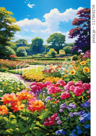 Butchart Garden, A sunny day is depicted Butchart Garden, A sunny day is depicted 117869256
