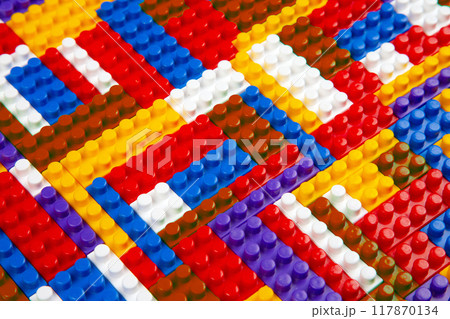 Abstract background texture of colored constructor blocks Abstract background texture of colored constructor blocks 117870134