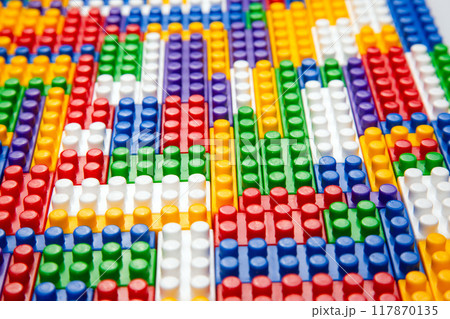 Abstract background texture of colored constructor blocks Abstract background texture of colored constructor blocks 117870135
