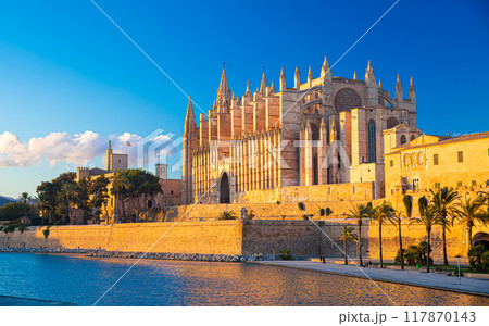 The Cathedral of Santa Maria of Palma and Parc del Mar, Majorca, Spain The Cathedral of Santa Maria of Palma and Parc del Mar, Majorca, Spain 117870143