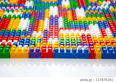 Abstract background texture of colored constructor blocks Abstract background texture of colored constructor blocks 117870191