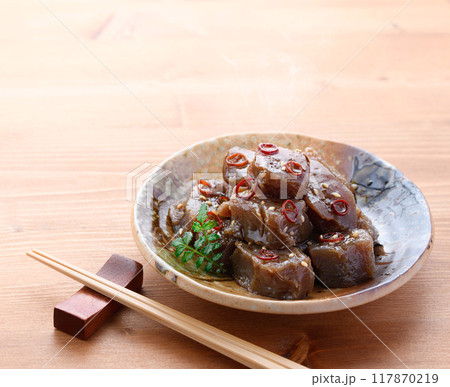 こんにゃくのピリ辛煮 ( 煮物 ) こんにゃくのピリ辛煮 ( 煮物 ) 117870219