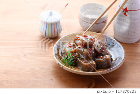 こんにゃくのピリ辛煮 ( 煮物 ) こんにゃくのピリ辛煮 ( 煮物 ) 117870225