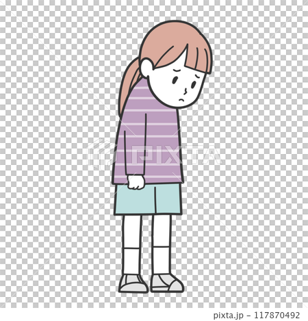 うつむく女子 うつむく女子 117870492