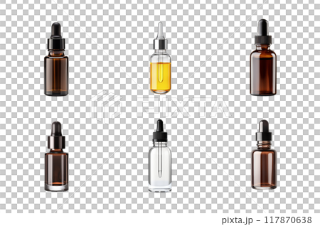 Translucent Dropper Bottle Collection Bundle Set Isolated on a Transparent Background Translucent Dropper Bottle Collection Bundle Set Isolated on a Transparent Background 117870638